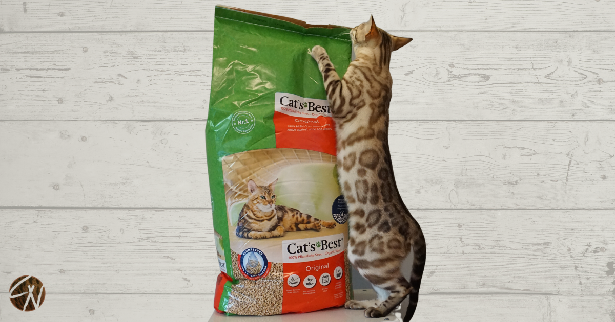 Pflanzliche Katzenstreu von Cat's Best im Test - Coco und Nanju Katzenblog